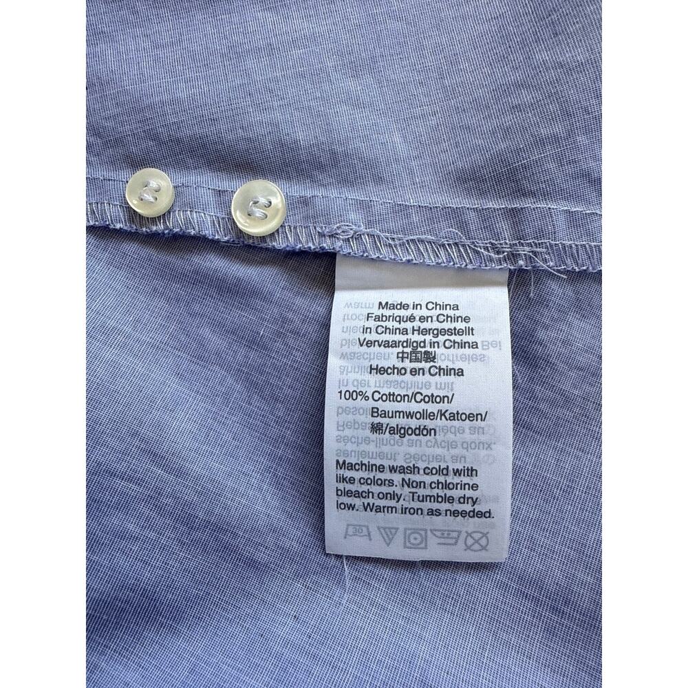 J Crew Tie-Waist Shirt Dress in Blue Cotton Size 6 - Picture 9 of 10